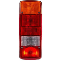 Galinis žibintas LH stačiakampis, 12/24V, raudona/gintarinė/balta, užsukamas, 343x75x133mm, Hella 2SK003567331