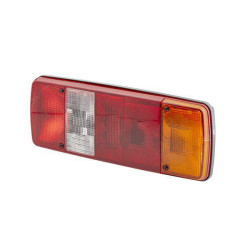 Galinis dešinės pusės žibintas stačiakampis, 12/24V, raudona/gintarinė/balta, užsukamas, 343x75x133mm, Hella 2VP003567121