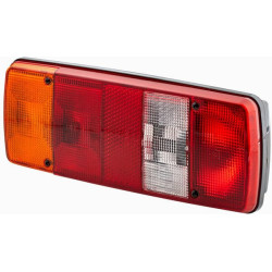 Galinis žibintas LH stačiakampis, 12/24V, raudonas/rudas/geltonas, užsukamas, 343x75x133mm, Hella 2VP003567111