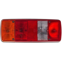 Galinis žibintas LH stačiakampis, 12/24V, raudonas/rudas/geltonas, užsukamas, 343x75x133mm, Hella 2VP003567111