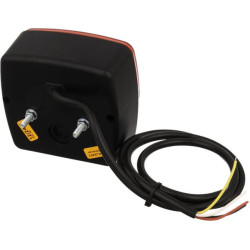 Galinis LED, kvadratinis, 12/24V, oranžinis/raudonas, 97,4x105,4x49,5 mm, 9 šviesos diodai, Kramp LA103172