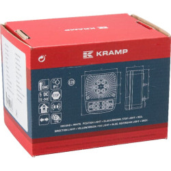 Daugiafunkcis galinis žibintas LED, kvadratinis, 12-24V, 121x101x56mm, 5 kontaktų, Kramp LA40022