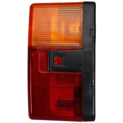 Galinis kvadratinis žibintas, 12V, gintarinis/raudonas, užsukamas, 102x55x98mm, Hella 2SE004623001