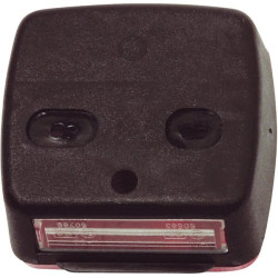 Galinis kvadratinis žibintas, raudonas/gintaras, užsukamas, 108x52x103mm, Sirena 482058