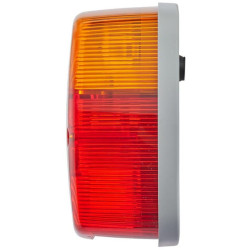 Galinis kvadratinis žibintas, 12/24V, raudona/oranžinė/balta, užsukamas, 121x56x121mm, Hella 2SE002578701