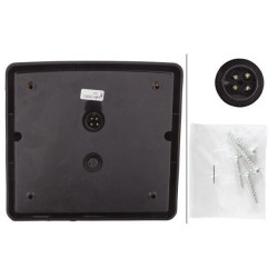 Galinis RH kvadratinis žibintas, 12V, raudona/oranžinė, užsukamas, 155xHella 2SD996030021