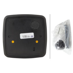 Galinis kvadratinis žibintas, 12/24V, raudona/oranžinė, užsukamas, 84x51x84mm, Hella 2SW003014131