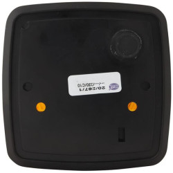 Galinis kvadratinis žibintas, 12/24V, raudona/oranžinė, užsukamas, 84x51x84mm, Hella 2SW003014131