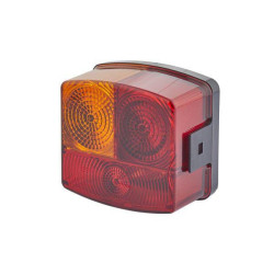 Galinis LH kvadratinis žibintas, 12V, gintarinis/raudonas, užsukamas, 95x54,5x90mm, Hella 2SD002776231