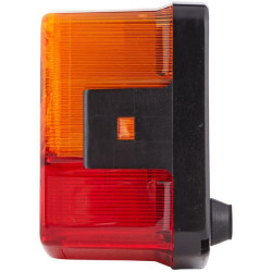Galinis dešinys kvadratinis žibintas, 12V, gintaras/raudonas, užsukamas, 95x54,5x90mm, Hella 2SE002776221