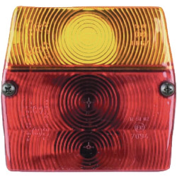 Galinis kvadratinis žibintas, gintarinis/raudonas, užsukamas, 99x50x93mm, HERTH+BUSS 83830120HB