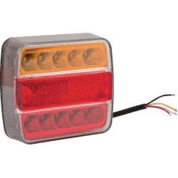 Galinis LED žibintas, kvadratinis, 12/24V, 100x40x100mm, gopart LA45043