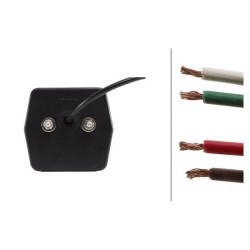 Galinis šviesos diodas, kvadratinis, 9/30 V, raudonas/gintaras, užsukamas, 101,3x41,2x94,7 mm, 22 šviesos diodai, Hella ValueFit