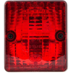 Galinis kvadratinis žibintas, 12/24V, raudonas, užsukamas, 90x60x80mm, Hella 2SA996012091