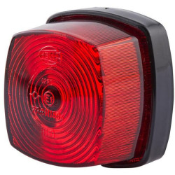 Galinis kvadratinis žibintas, 12/24V, raudonas, užsukamas, 62x40x62mm, Hella 2SA003057021