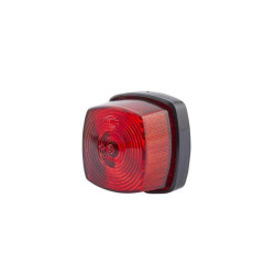 Galinis kvadratinis žibintas, 12/24V, raudonas, užsukamas, 62x40x62mm, Hella 2SA003057021