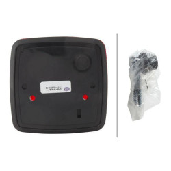 Galinis kvadratinis žibintas, 12/24V, raudonas, užsukamas, 84x51x84mm, Hella 2SA003014051