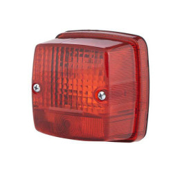 Kvadratinis stabdžių žibintas, 12/24V, raudonas, užsukamas, 84x51x84mm, Hella 2SB003014151