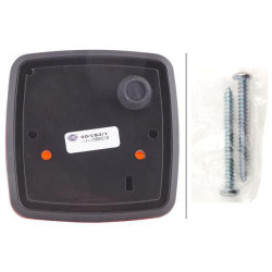 Kvadratinis stabdžių žibintas, 12/24V, raudonas, užsukamas, 84x51x84mm, Hella 2SB003014151