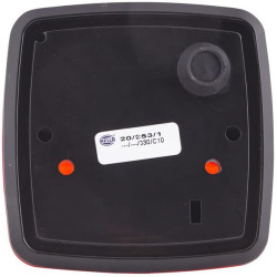 Kvadratinis stabdžių žibintas, 12/24V, raudonas, užsukamas, 84x51x84mm, Hella 2SB003014151