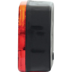 Galinis kvadratinis žibintas, 12/24V, gintaras/raudonas, užsukamas, 101x121mm, Waś 1400680100