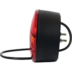 Galinis šviesos diodas, apvalus, 12/24V, gintarinis/raudonas, užsukamas, 142x142mm, Waś 1400681220