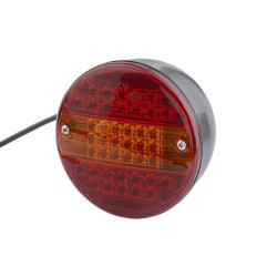 Galinis šviesos diodas, apvalus, 24 V, raudonas/oranžinis, užsukamas, Ø 140 mm, 42 LED, Hella 2SD001685347