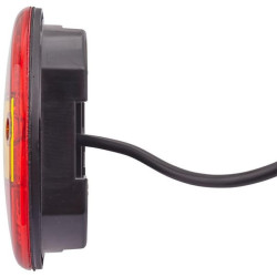 Galinis šviesos diodas, apvalus, 12/24 V, raudonas/geltonas, įjungiamas, 4 šviesos diodai, Hella 2SD344100001