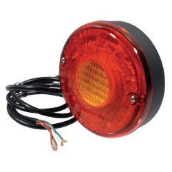 Galinis šviesos diodas, apvalus, 12/24 V, raudonas/gintaras, užsukamas, Ø 140 mm LA2003M