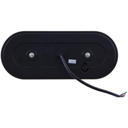 Galinis LH LED žibintas, stačiakampis, 10/30V, raudonas/gintaras/skaidrus, užsukamas, 323x38x134mm, Hella ValueFit 2VP357017011