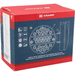 Daugiafunkcinis galinis šviesos diodas, apvalus, 24 V (integruotas pasipriešinimas), Ø 142 mm, Kramp LA40037