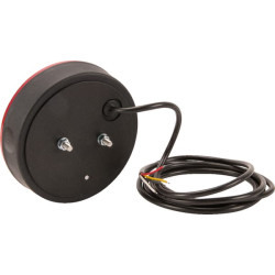 Daugiafunkcinis galinis šviesos diodas, apvalus, 24 V (integruotas pasipriešinimas), Ø 142 mm, Kramp LA40037