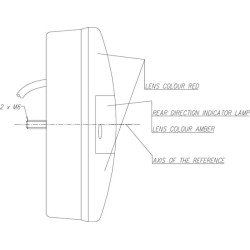 Daugiafunkcinis galinis šviesos diodas, apvalus, 24 V (integruotas pasipriešinimas), Ø 142 mm, Kramp LA40037