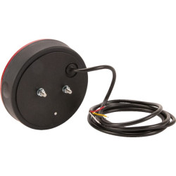 Daugiafunkcinis galinis šviesos diodas, apvalus, 12 V (integruotas pasipriešinimas), Ø 142 mm, Kramp LA40039