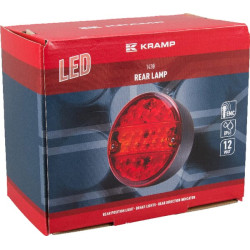 Daugiafunkcinis galinis šviesos diodas, apvalus, 12 V, Ø 142 mm, Kramp LA40045