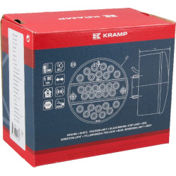 Daugiafunkcinis galinis šviesos diodas, apvalus, 12 V, Ø 142 mm, Kramp LA40045
