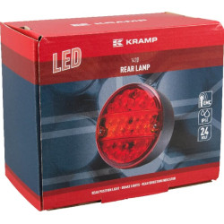 Daugiafunkcinis galinis šviesos diodas, apvalus, 24 V, Ø 142 mm, Kramp LA40043