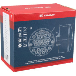 Daugiafunkcinis galinis šviesos diodas, apvalus, 24 V, Ø 142 mm, Kramp LA40043