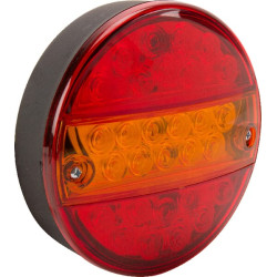 Daugiafunkcinis galinis LED žibintas, apvalus, 12-24V, Ø 142mm, 5 kontaktų, Kramp LA40042