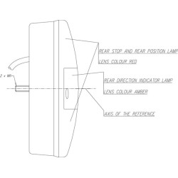 Daugiafunkcinis galinis LED žibintas, apvalus, 12-24V, Ø 142mm, 5 kontaktų, Kramp LA40042