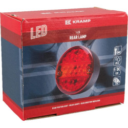 Daugiafunkcinis galinis šviesos diodas, apvalus, 12 V (integruotas varža), Ø 142 mm, 5 kontaktų, Kramp LA40040