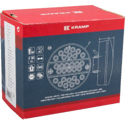 Daugiafunkcinis galinis šviesos diodas, apvalus, 12 V (integruotas varža), Ø 142 mm, 5 kontaktų, Kramp LA40040