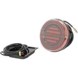 Daugiafunkcinis galinis šviesos diodas, apvalus, 12 V (integruotas atsparumas), Ø 142 mm, Kramp LA40072