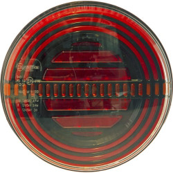 Daugiafunkcinis galinis šviesos diodas, apvalus, 12 V (integruotas atsparumas), Ø 142 mm, Kramp LA40072