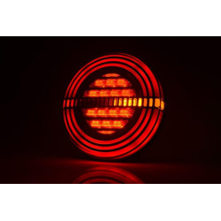 Daugiafunkcinis galinis šviesos diodas, apvalus, 12 V (integruotas atsparumas), Ø 142 mm, Kramp LA40072