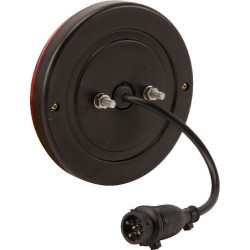 Daugiafunkcinis galinis šviesos diodas, apvalus, 12-24V, Ø 140 mm, 5 kontaktų, Kramp LA40012