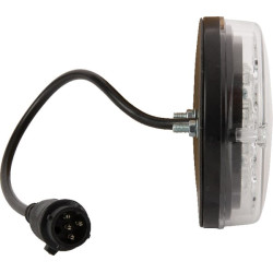 Daugiafunkcinis galinis šviesos diodas, apvalus, 12-24 V, Ø 115 mm, 5 kontaktų, Kramp LA40048