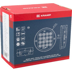 Daugiafunkcinis galinis šviesos diodas, apvalus, 12-24 V, Ø 115 mm, 5 kontaktų, Kramp LA40048