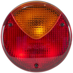 Galinis apvalus žibintas, 12/24V, raudonas/oranžinis, užsukamas, Ø 122,5 mm, Hella 2SD964169111