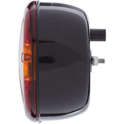 Galinis apvalus žibintas, 12 V, gintarinis/raudonas, užsukamas, Ø 140 mm, 4 kontaktų, Hella 2SD001685317